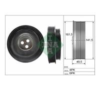 Polea de correa, cigüeñal INA 544 0166 10