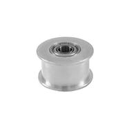 Polea de correa de distribución de aluminio, Polea loca de sincronización 5M sin dientes que llevan 5-15mm diámetro 16-21mm ancho 20-25mm altura(Width 16mm,Bore 10mm)