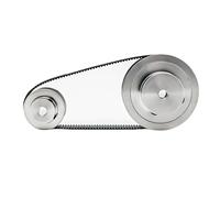 Polea de Correa de Distribución Juego de polea correa dentada 20T 40T HTD 3M reducción 1:2 2:1 ancho 6mm rueda síncrona 40 dientes 20 Kit(40T Bore 5mm,No Belt,20T Bore 6.35mm)