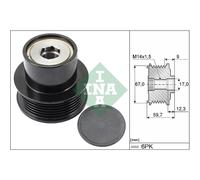 Polea de correa, generador INA 535 0288 10