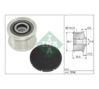Polea del alternador 535 0344 10 INA para DACIA NISSAN RENAULT FIAT MITSUBISHI