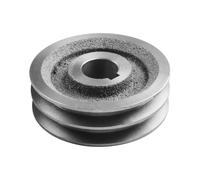 Polea de correa trapezoidal de hierro fundido de doble ranura - Diámetro interior: 19 mm-28 mm, accesorio de motor duradero for correas de distribución (1 unidad)(91x29x24mm)