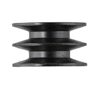 Polea de correa trapezoidal industrial, 1 pieza, polea de doble ranura en V, diámetro interior de 20 mm, polea ranurada negra de alta resistencia for accesorios de motor (negro claro)(Light black)