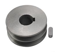 Polea de correa trapezoidal para motor con doble ranura tipo A y cuerpo de hierro fundido compatible con correas estándar de la serie A (83 x 31 x 24 mm)