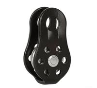Polea de cuerda 20KN con eficiencia mejorada para aplicaciones de arborista y escalada (negro)
