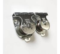 Polea de cuerda de elevación giratoria con rodillo de una sola rueda direccional fija, bloque de polea for deportes al aire libre, polea de cuerda de alambre, 2 uds.