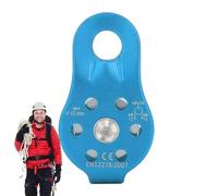 Polea de cuerda de escalada en roca, polea de rescate de aluminio, poleas de fijo de polea única de 20 KN para supervivencia al aire libre, travesaño de alta altitud y equipo de seguridad de