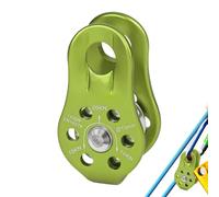 Polea de cuerda para escalada en roca,Polea para escalada en pared de roca | Pequeñas poleas de cuerda de aluminio,Polea fija para escalada y rescate de paredes de roca, herramienta de supervivencia a