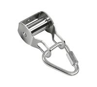 Polea de cuerda, rueda de acero inoxidable de 8 cm, herramienta de elevación resistente, rodamiento duradero, de rotación suave, de polea fuerte para mástil de bandera, caza, holgura