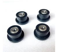 Polea de doble rodamiento de 46 x 36 x 25 mm para piezas de máquina de remo, accesorio de fitness de capacidad de 200 kg, compatible con resistencia al agua magnética hidráulica, color negro (4 piezas