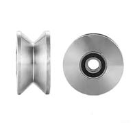 Polea de doble rodamiento, rueda de puerta corredera con diseño de ranura en U V H para aplicaciones de elevación y ajuste de pista de precisión (tipo V 58 x 30 x 22)