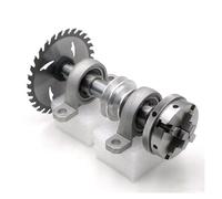 Polea de eje rosca M14x1mm M14, 2 rodamientos, cabezal torno madera DIY con 4 mordazas, K02-65 hoja sierra pulgadas,Alta precisión(A K02-65 4 Jaw Chuck)