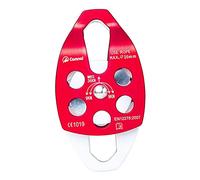 Polea de escalada de doble polea 36KNRigging - Dispositivo de espeleología para cuerda de 16 mm, color rojo, 151,5 x 82 mm