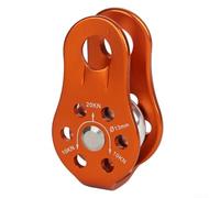 Polea de escalada de roca de 20 KN con gran diámetro para un transporte eficiente de carga, ideal para operaciones de arborista y rescate (rojo)