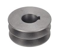 Polea de hierro fundido de doble ranura en V for accesorios de correa trapezoidal - Eje de motor de alta resistencia(72x31x24mm)