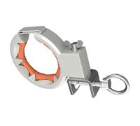 Polea de instalación de cables profesional de 65 mm, diseño de gran apertura, rodillo de husillos lisos, rotación de 330 grados, montaje de puente de acero, polea de cable de nailon