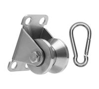 Polea de inversión, 32 mm de acero inoxidable para grúa de elevación, juego con mosquetón de acero inoxidable 304, polea de botella de 250 kg para cable de acero, cables para puertas corredizas