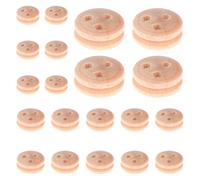 Polea de madera - 0.4-0.8cm 20pcs | Pequeños bloques de disco de madera que hacen modelos de barcos, accesorios náuticos con fácil instalación, herramienta educativa de aprendizaje | Conjuntos