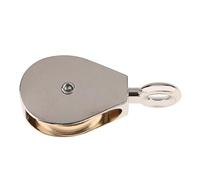 Polea de metal de aleación de zinc (36 mm/52 mm/75 mm) para aparejos fijos de bricolaje, hardware de corona única con capacidad de carga de elevación, resistente al óxido, bloque de 100 kg a 250 kg