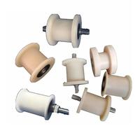 Polea de nailon con ranura en H, ancho de 20mm, 21mm, 22mm, rodillo de pista, carril guía silencioso, soporte de polea, polea motriz(D40 W25 hole 6)