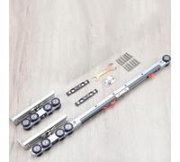 Polea de puerta corredera de aleación de zinc con herrajes de rueda de amortiguación para puertas de madera que soportan diversas capacidades de carga (8 ruedas-80 kg)