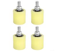 Polea de puerta corredera de grado industrial con rodillo de nailon y eje de acero inoxidable para integración de cinta transportadora (40 x 44)