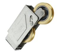 Polea de Puerta Corredera Doble Rodamiento y Ruedas Metálicas | Ajuste de Altura, Efecto Silencioso, para Puertas de Vidrio Correderas, Uso Doméstico y Reparación de Patio