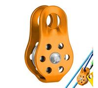 Polea de rescate - Polea de rappel de aluminio | Polea de cuerda de roca de fijo de 20 KN, herramienta de supervivencia al aire libre para escalada para travesía de gran altitud