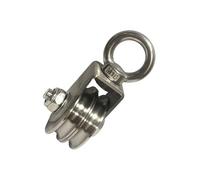 Polea de rodamiento de acero inoxidable resistente con ranuras en U, rueda fuerte para operaciones silenciosas en bibliotecas y oficinas, estructura doble silenciosa