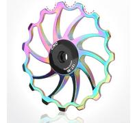 Polea de rodillo guía de desviador trasero de aluminio CNC para bicicleta de carretera con rodamiento de porcelana 11T 13T 15T 17T para sistema de transmisión de 8, 9, 10, 11 velocidades, diseño de
