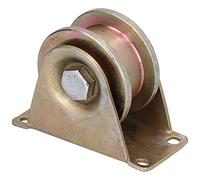 Polea de rueda con ranura tipo H de 60 mm, guía de riel de cable de alta resistencia con soporte de 2,5 mm, hecha de acero n.° 45, para equipos de elevación y puertas corredizas