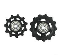Polea de rueda de cambio trasero de bicicleta 11T o 13T de aleación de aluminio para rodamientos de acero sellados, para bicicletas de carretera y montaña de 9, 10, 11 velocidades, color negro (13T)