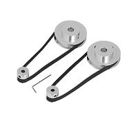 Polea de sincronización 20 dientes 60 dientes Rueda sincrónica de aluminio con 280 mm de longitud de 6 mm Cinilla de sincronización para la impresora 3D Máquina de fresado CNC CNC (20T 5 mm (0.2in)