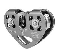 Polea de tirolina de doble carro, polea de línea de cremallera de doble velocidad en tándem, poleas de escalada para cable de 1/4 5/16 3/8 1/2, ideal para tirolesa de patio trasero, transporte