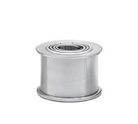 Polea de transmisión por correa de distribución Polea Tensora De Sincronización Aleación Aluminio, 5M, 25T, Engranaje Rodamiento 16/21/27mm Ancho(AF21 Bore 12)