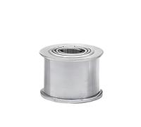 Polea de transmisión por correa de distribución Rueda Tensora De Polea Loca Con Doble Rodamiento, 40 Dientes, Guía Síncrona 5M(Toothless AF21 Bore 20)