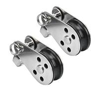 Polea de Vela de 2 Piezas, Poleas de Elevación Pequeñas de Nailon de Acero Inoxidable, Accesorios para Barcos, Navegación, Kayak