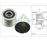 Polea del alternador 535 0086 10 INA para MERCEDES-BENZ CLASE C T-Model CLASE E