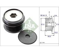 Polea del alternador 535 0174 10 INA para JEEP CHEROKEE