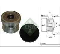 Polea de correa, generador INA 535 0183 10