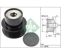 Polea del alternador 535 0288 10 INA para TOYOTA CITROËN PEUGEOT