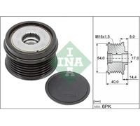 Polea del alternador 535 0334 10 INA para FIAT GRANDE PUNTO