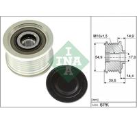 INA 535 0368 10 Rueda libre de alternador
