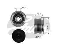 Polea del alternador OAP7047 GATES para AUDI SKODA VW SEAT