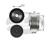 Polea del alternador OAP7135 GATES para SAAB OPEL ALPINA BMW CHEVROLET