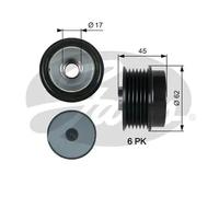 Polea del alternador OAP7180 GATES para HYUNDAI KIA