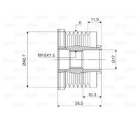 Valeo Rueda libre alternador 588029 – giro derecho – para Renault y Nissan