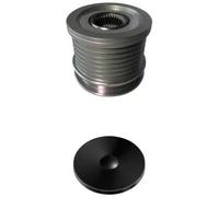 HELLA 9XU 358 038-851 Rueda libre alternador - Medida de rosca: M16x1,5 - Número de canales: 7 - con caperuza