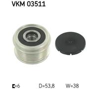 SKF Rueda libre alternador para BMW: Série 3, Série 1, Série 5, X5, Série 4, X3, Série 2, X1 & OPEL: Mokka, Insignia, Astra, Corsa (Ref: VKM 03511)