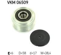 SKF Rueda libre alternador para HYUNDAI: Kauai, i30, Bayon, Elantra, Tucson, i20, i10, i40, Kona, Accent & KIA: Picanto, Ceed, Rio (Ref: VKM 06509)